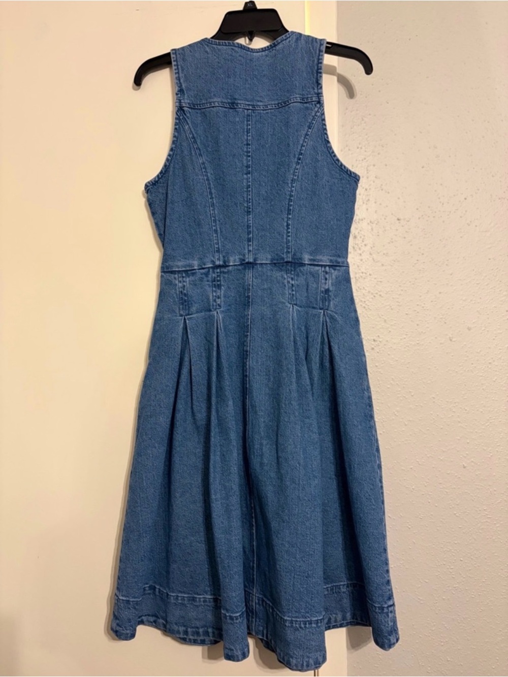 Avec Les Filles Blue Denim Button-Front Dress Size 4 - Picture 3 of 6